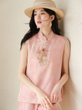 Sana 2-Piece Peach Chiffon Cheongsam Top