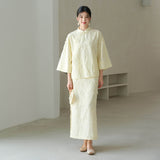 Hollyhock 2-Piece Almond Yellow Cheongsam Top
