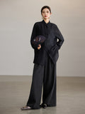 Boutique Black Jacquard Cheongsam Top