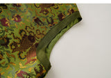 Lotus Pine Green Jacquard Cheongsam Vest