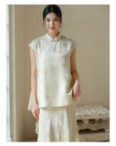 Vogue 2-Piece Light Green Silk Cheongsam Top