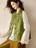 Andante Flower Yellow Jacquard Cheongsam Vest