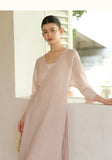 Giselle 2-Piece Ceramic Pink Top and Pants Cheongsam
