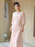 Rita Cherry Blossom Pink Cheongsam Dress