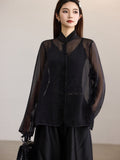 Beatrix Fairy White Semi-Transparent Cheongsam Top