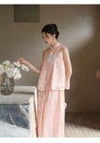 Bella 2-Piece Light Cloud Dye Cheongsam Set