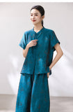 Chateau Champagne Jacquard Cheongsam Top