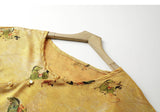 Emmanuelle Flower Yellow Jacquard Cheongsam Top