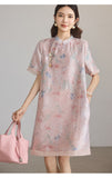 Penelope Pink Embroidered Cheongsam Dress