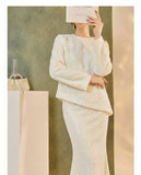 Sara 2-Piece Beaded Knitted Cheongsam Set
