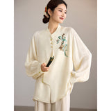 Summit Off-White Jacquard Cheongsam Top