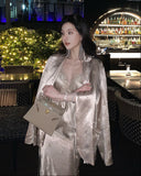 Thalia Ornate Heavy Duty Acetate Beaded Cheongsam Qipao Two-Piece Set