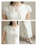 Gwendolyn Jasmine White Embroidered Cheongsam Dress