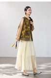 Lara Yellow Jacquard Vest Cheongsam