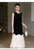 Jessamine Smoky Black Silk Cheongsam Dress