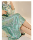 Esmeralda Floral Jacquard Loose Cheongsam Coat