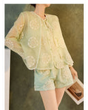 Allure 2-Piece Light Green Cheongsam Set