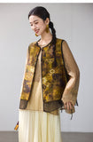 Lara Yellow Jacquard Vest Cheongsam