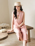 Sana 2-Piece Peach Chiffon Cheongsam Top