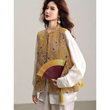 Tulip Lotus Pink Embroidered Cheongsam Vest