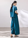 Chateau Champagne Jacquard Cheongsam Top