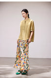 Tender Light Blue Loose Cheongsam Top