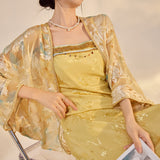 Esmeralda Floral Jacquard Loose Cheongsam Coat