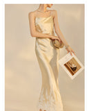 Eloise 2-Piece Rose Lace Cheongsam Set