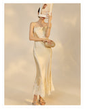 Eloise 2-Piece Rose Lace Cheongsam Set