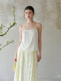 Veronica White Jacquard Cheongsam Top