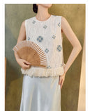 Poppy 2-Piece Embroidered Vest Cheongsam Set