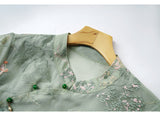 Dragon Light Green Embroidered Cheongsam Dress