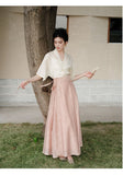Azalea 2-Piece Light Peach Pink Cheongsam Top