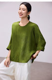 Sura Amber Yellow Relaxed Fit Cheongsam Top