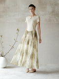 Lotus Opalescent Tie Dye Cheongsam Dress Slim Fit Qipao