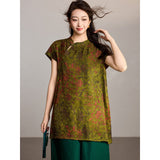 Serenade Navy Dark Green Cheongsam Top
