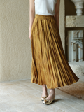 Chord Tea Brown Jacquard Cheongsam Skirt