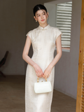 Tara Jinyao Apricot Slim Fit Cheongsam