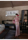 Cashmere 2-Piece Gold Jacquard Cheongsam Top