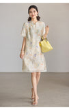 Penelope Pink Embroidered Cheongsam Dress