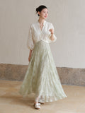 Carlotta Jade Green Lace Cheongsam Dress