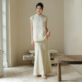 Vogue 2-Piece Light Green Silk Cheongsam Top