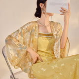 Esmeralda Floral Jacquard Loose Cheongsam Coat