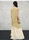 Josephina Ginger Yellow Jacquard Cheongsam Dress
