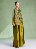 Lotus Pine Green Jacquard Cheongsam Vest