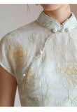 Beatrice Qing Luo Liao Embroidered Cheongsam Dress