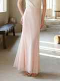 Philippa Light Pink Fishtail Cheongsam Skirt