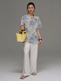 Katerina Floral Polyester Cheongsam Top