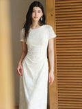 Patrician Moon White Lace Embroidery Cheongsam Dress