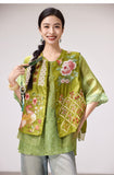 Iolanthe Matcha Green Embroidered Vest Cheongsam